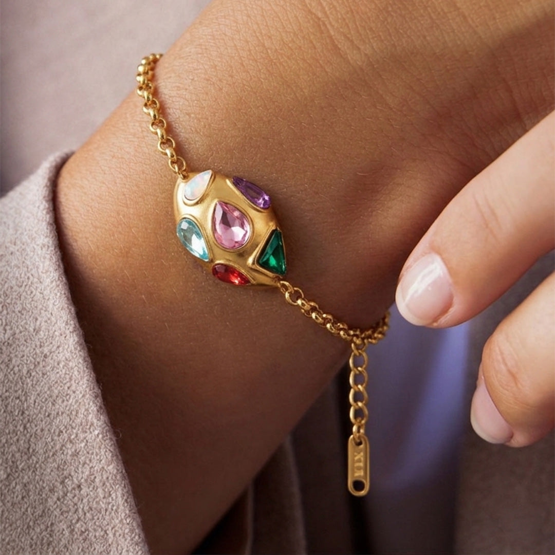 The Paint Palette Gem Chain Bracelet