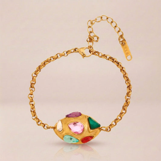 The Paint Palette Gem Chain Bracelet