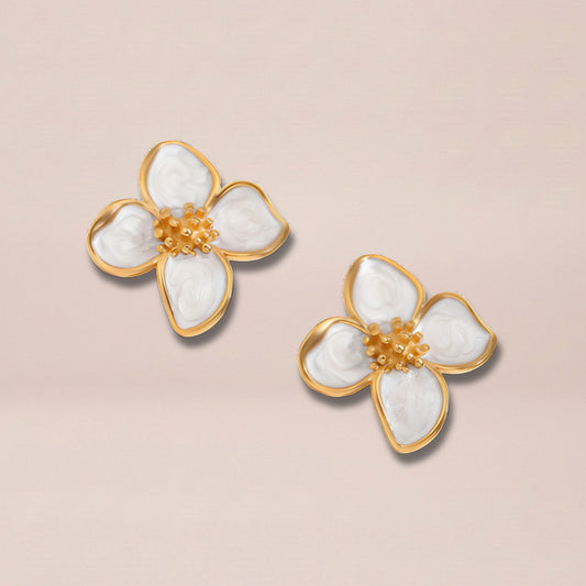 Ivory Bloom Earrings