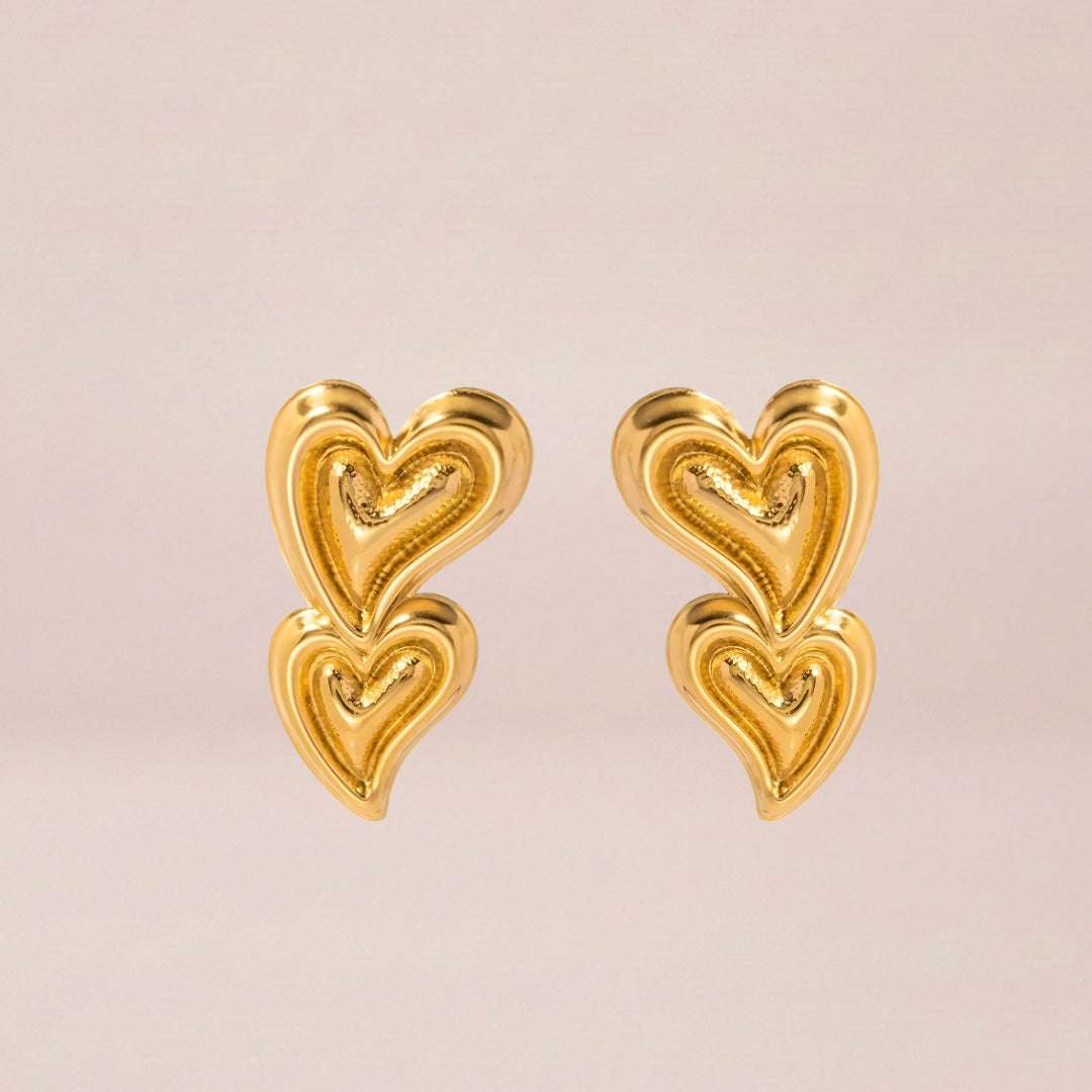 Twin Heart Glow Earrings