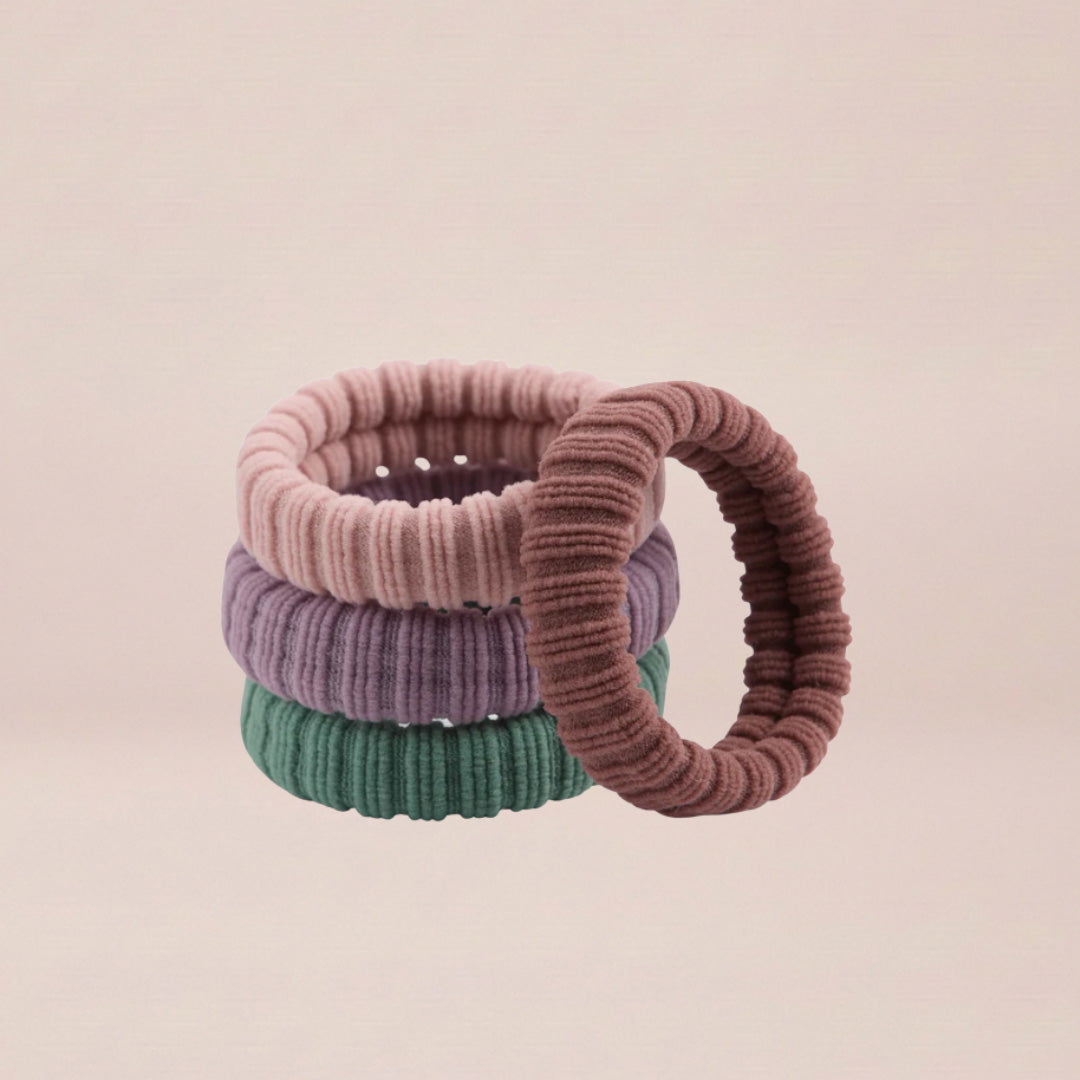 Soft Ribbed Cloth Hair Tie Set