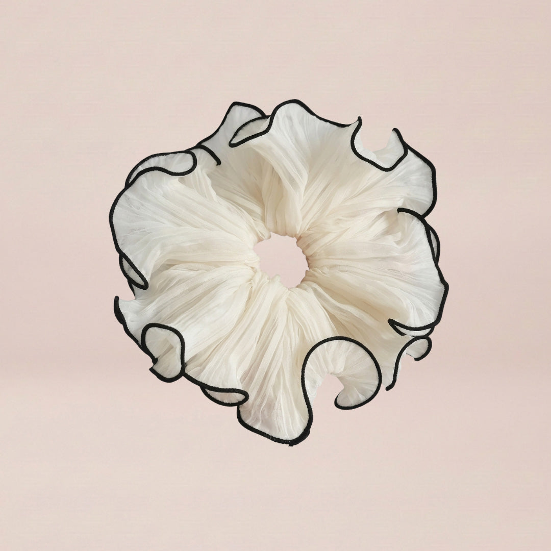 Petal Edge Mixed Media Scrunchie