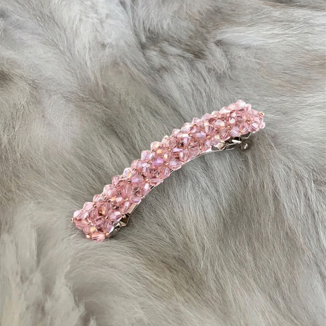 Blush Crystal Cluster Hair Clip