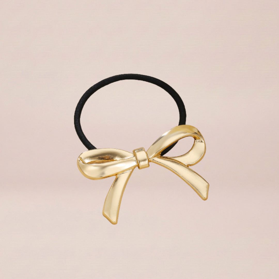 Golden Bow Alloy Hair Tie