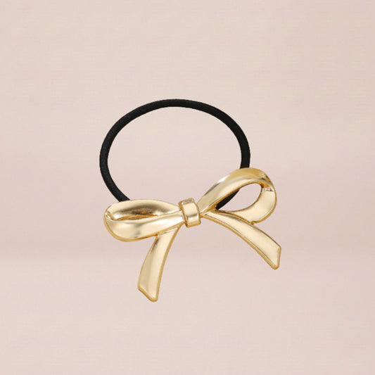 Golden Bow Alloy Hair Tie