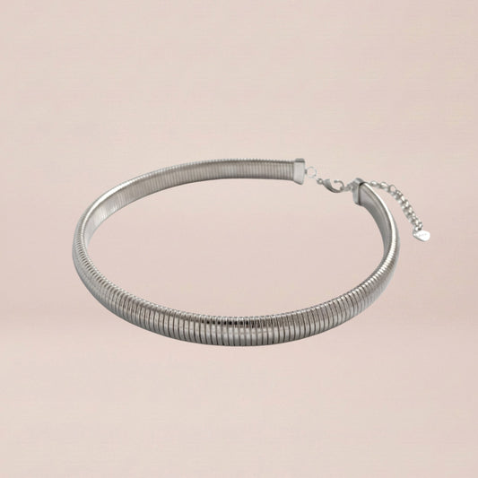 Silver Serpentine Collar Necklace