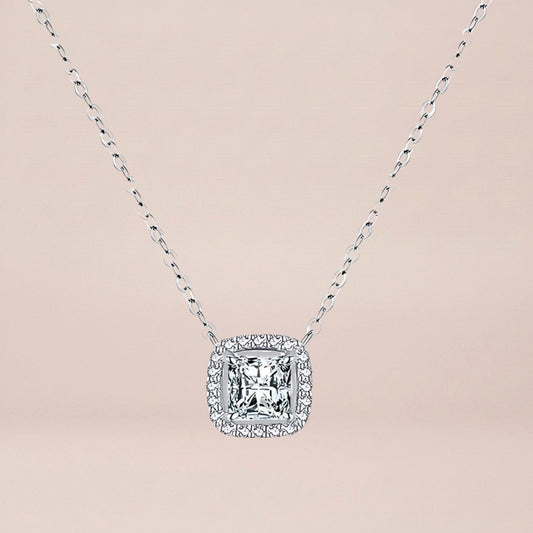 The Diamond Halo Necklace