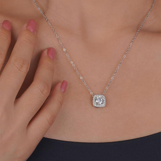 The Diamond Halo Necklace