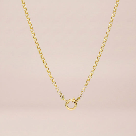 Golden Orbit Link Necklace