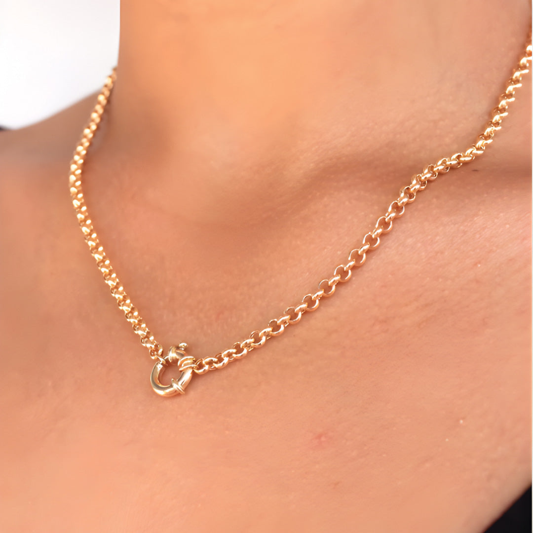 Golden Orbit Link Necklace