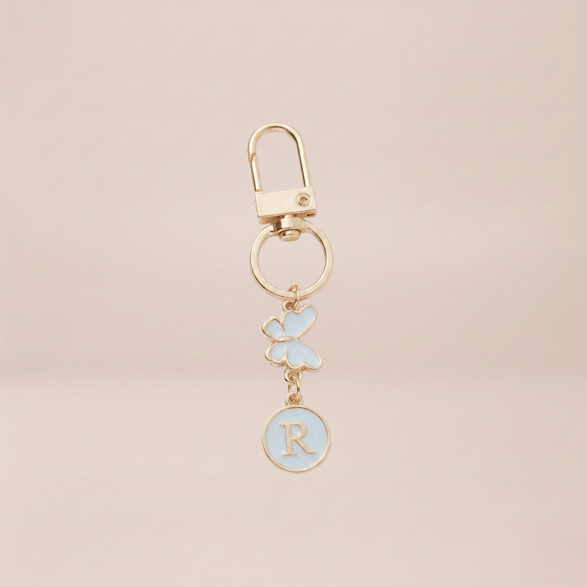 Butterfly Monogram Keychain